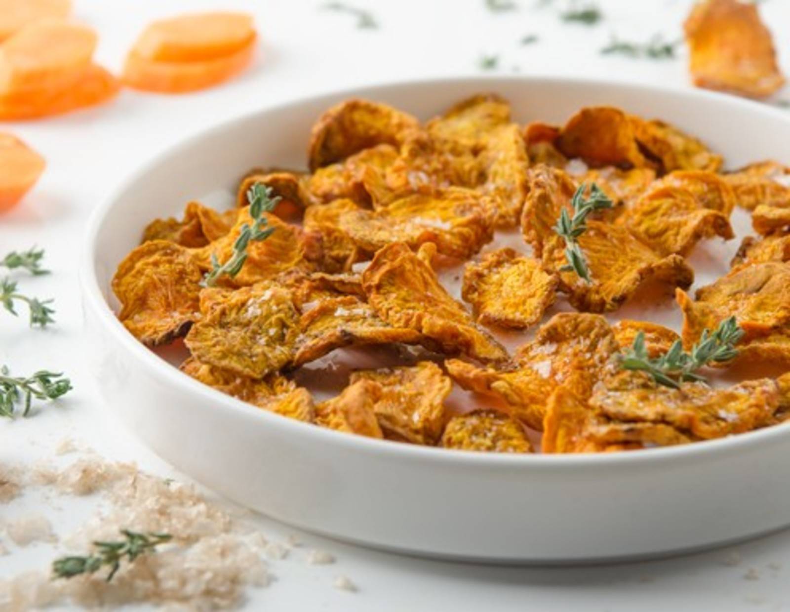 Karotten-Chips Rezept aus der Heissluftfritteuse