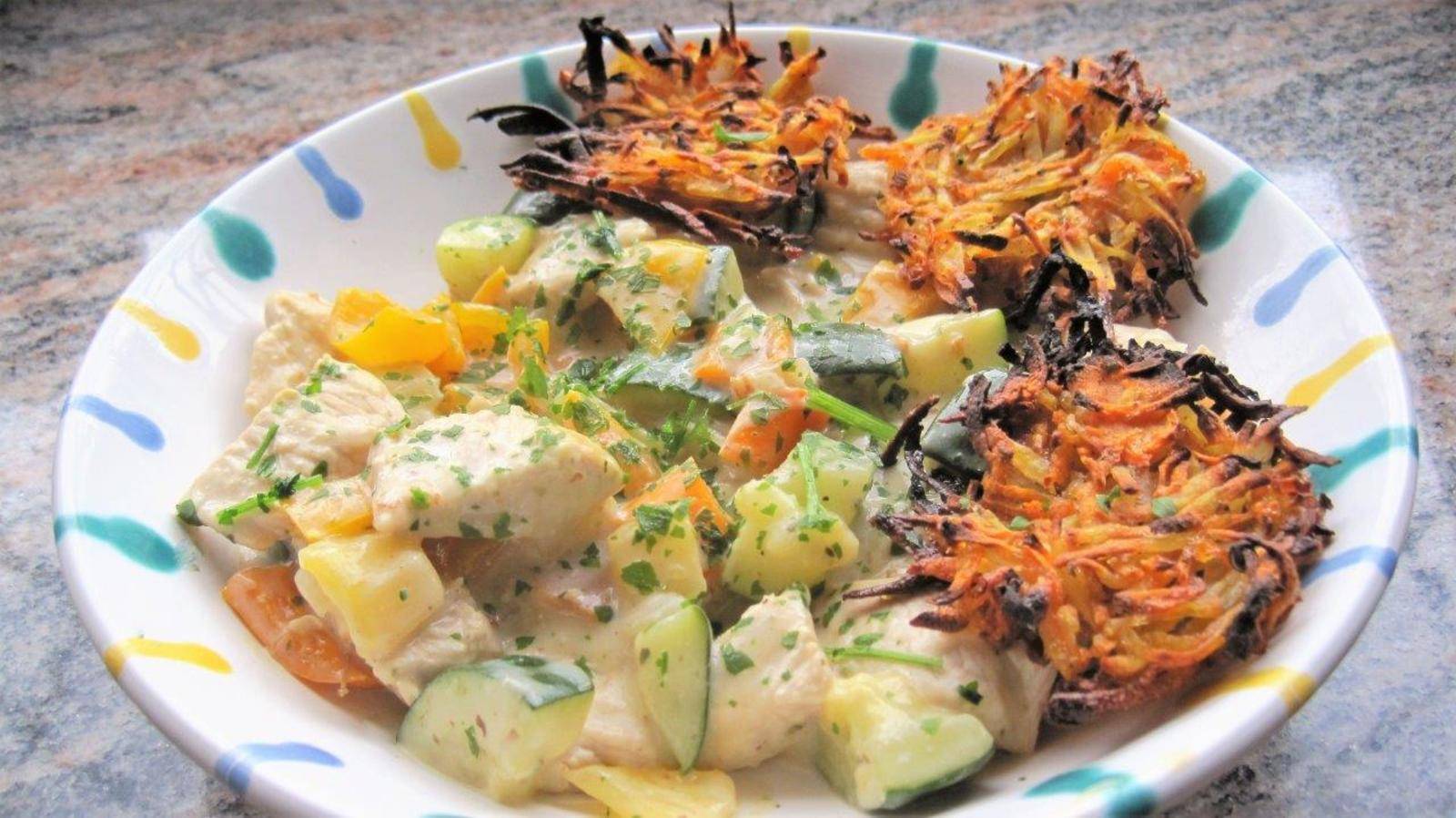 Putengeschnetzeltes mit knusprigen Rösti