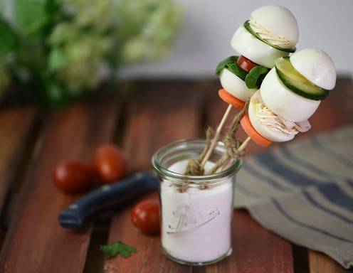 Gefüllte Eier-Türmchen Rezept