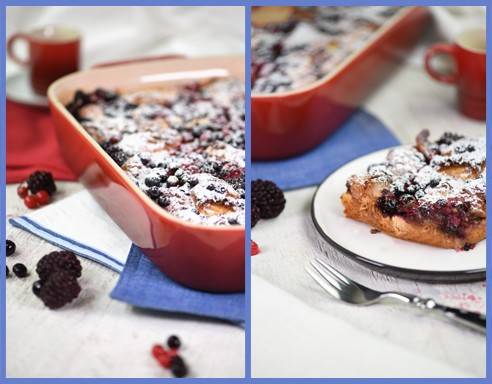 Pinzen-Restl-Auflauf mit Beeren Rezept