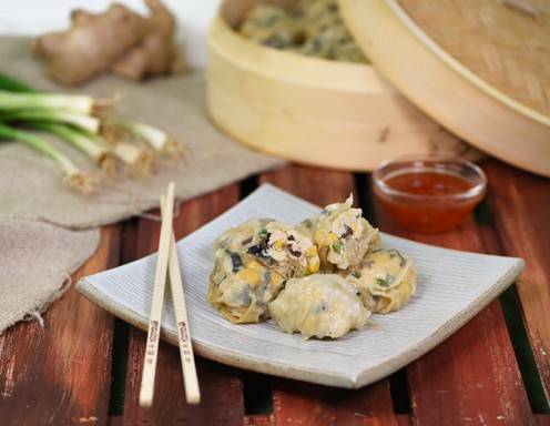 Gedämpfte Wan Tan mit Hühnerfleisch Rezept