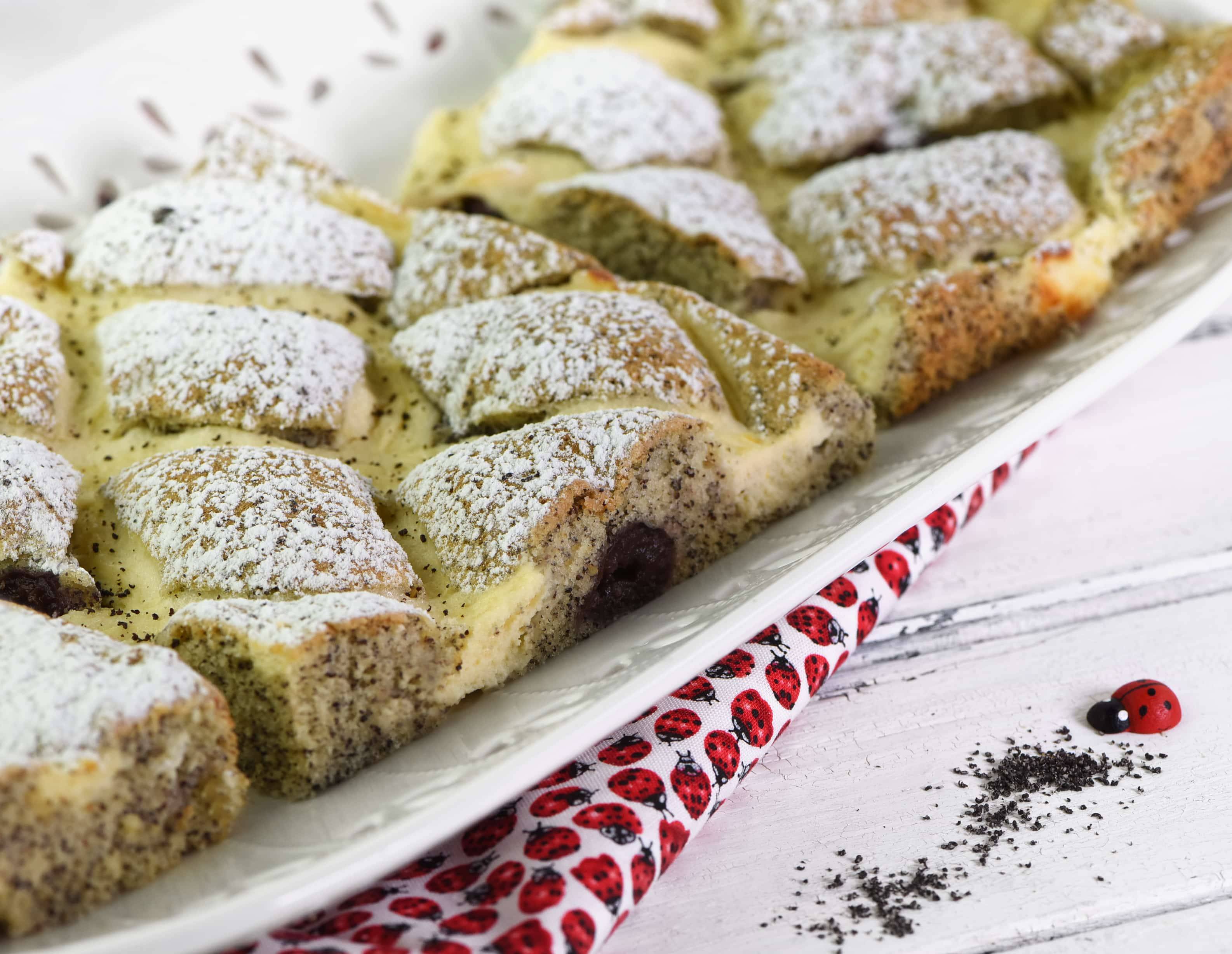Mohn-Kirsch-Steppdeckenkuchen Rezept