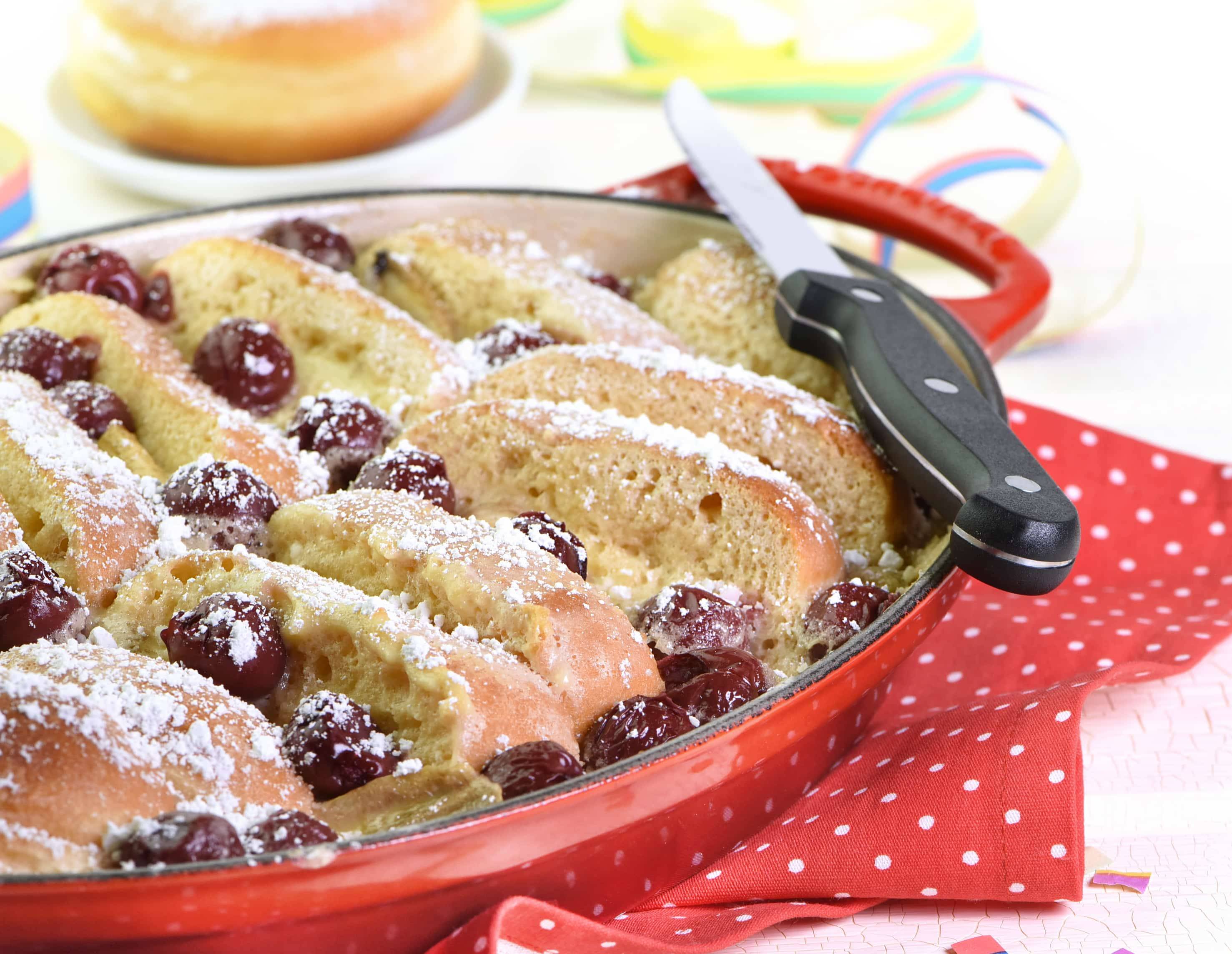 Banane-Kirsch-Krapfenauflauf Rezept