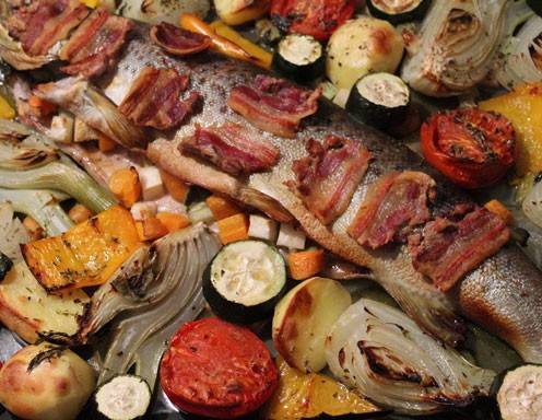 Forelle aus dem Backrohr Rezept