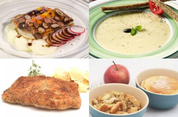 Festliches Menü mit Karpfen