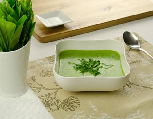 Rezept für Bärlauchcremesuppe mit Kartoffeln