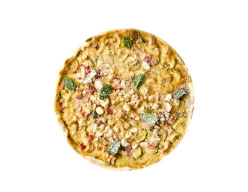Rezept für Rhabarber-Minz-Tarte mit Macadamianüssen