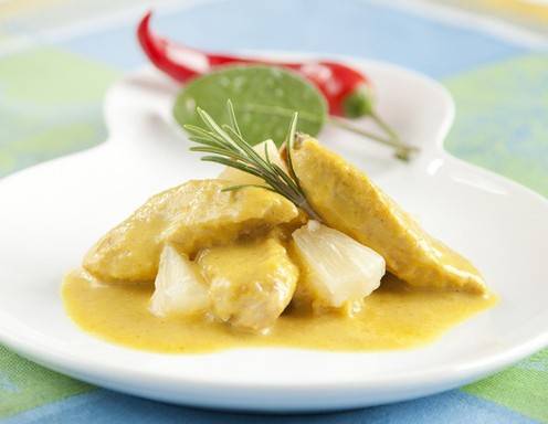 Rezept für Currygeschnetzeltes mit Früchten