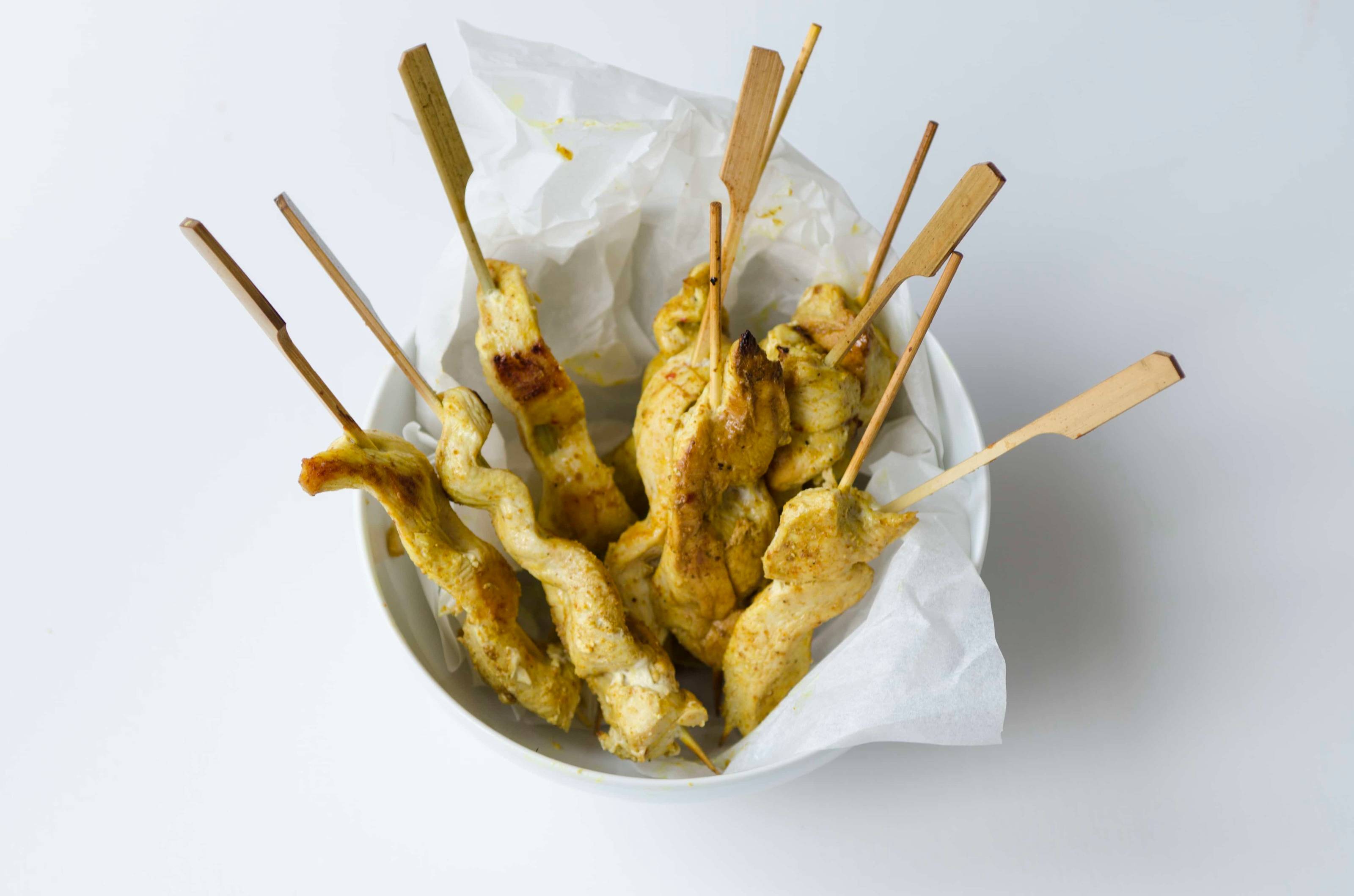 Rezept für Curry-Kokos-Huhn-Spieß