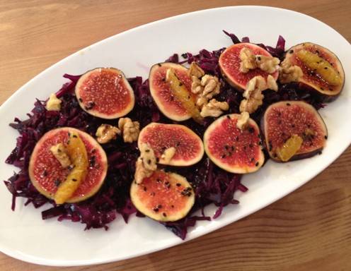 Rotkraut-Feigen-Salat Rezept