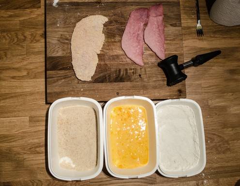 Schritt 6: Verfahren Sie auch mit den anderen Schnitzeln ebenso