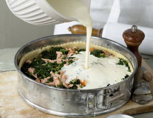 Spinatquiche mit Lachs - Schritt 2