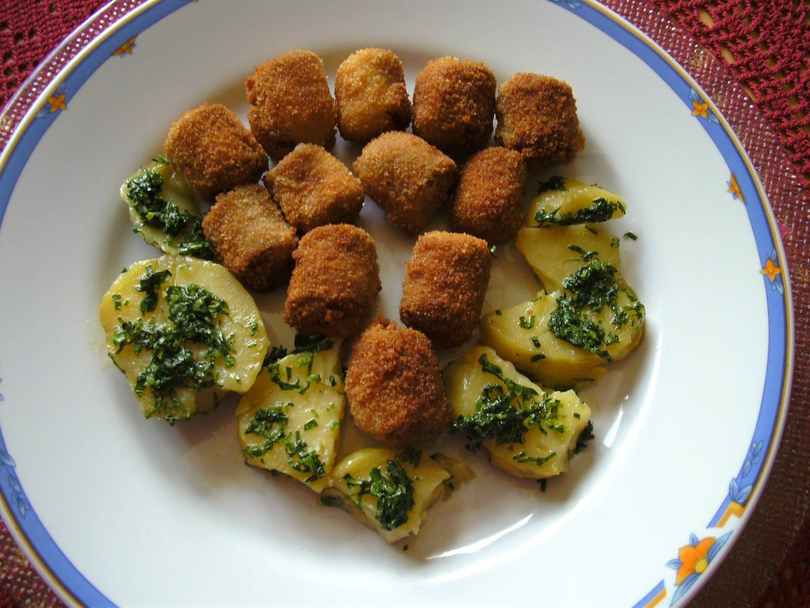 Gebackene Bratwürstel