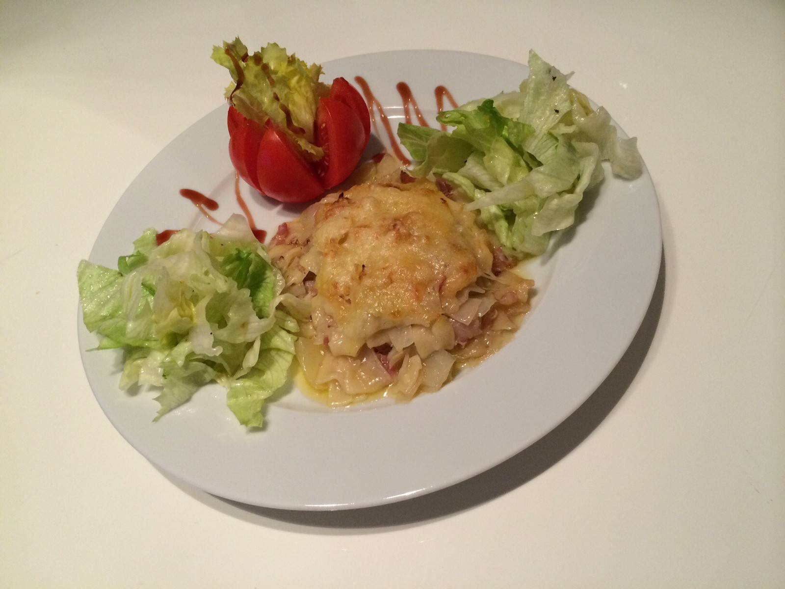 Überbackene Krautfleckerl