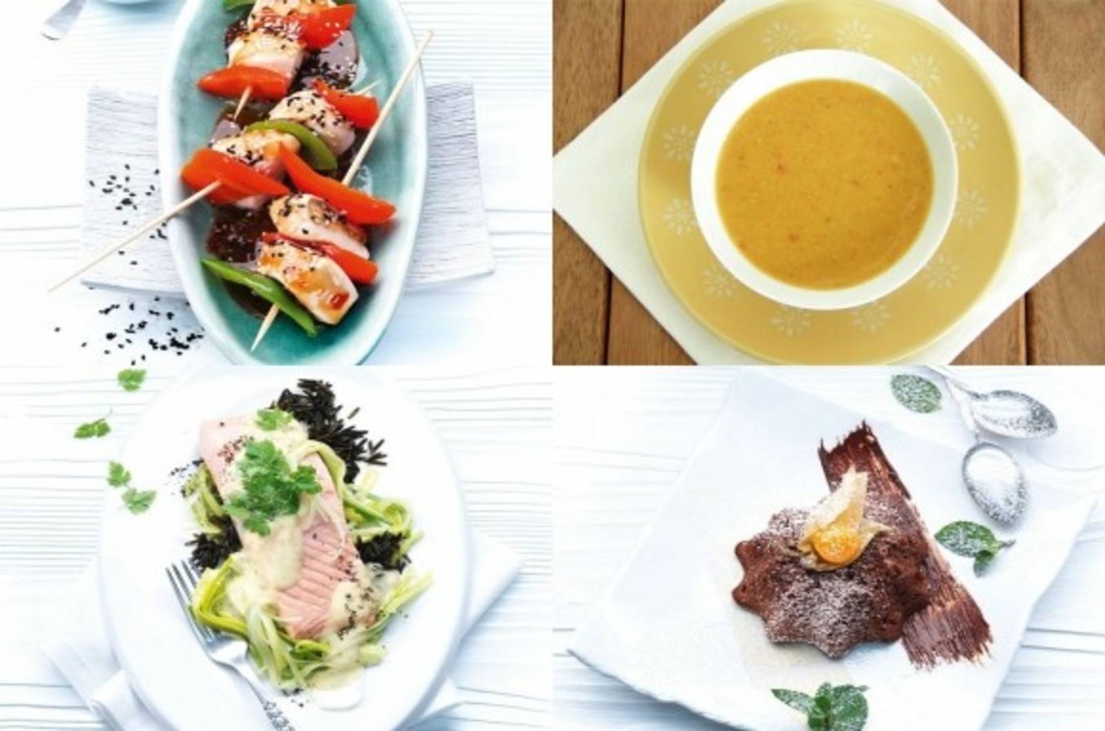 Weihnachtsmenü mit feinem Lachs in Weinsauce aus dem Dampfgarer